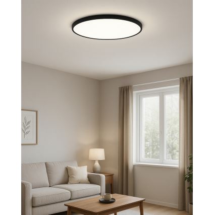 LED таванно осветително тяло LED/40W/230V 3000/4000/6500K Ø 50 см черно